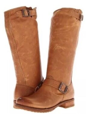 Frye Veronica Slouch Boots in Camel MSRP $399